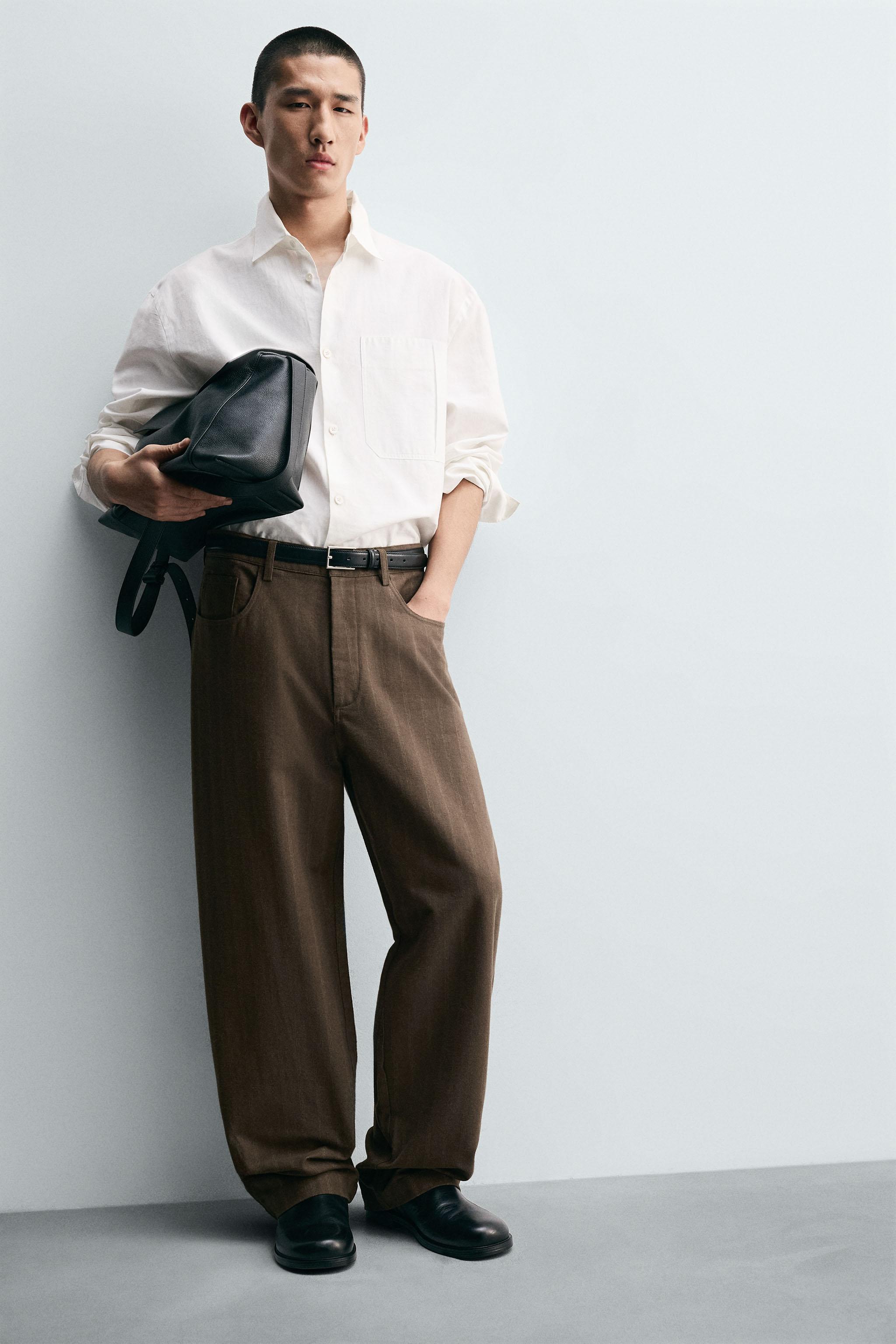 JACQUARD STRIPED BALLOON FIT PANTS